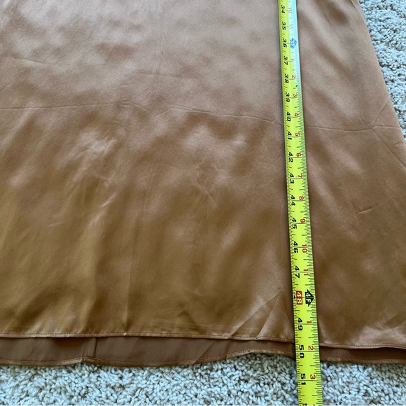 Reformation Noemi Cutout Silk Midi Dress Sz 0 Butterscotch Cocktail Wedding - Picture 11 of 16